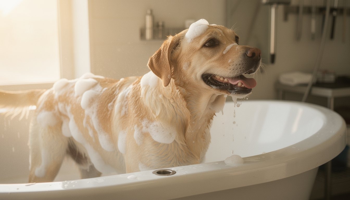 Sparkling Clean Labrador Bath